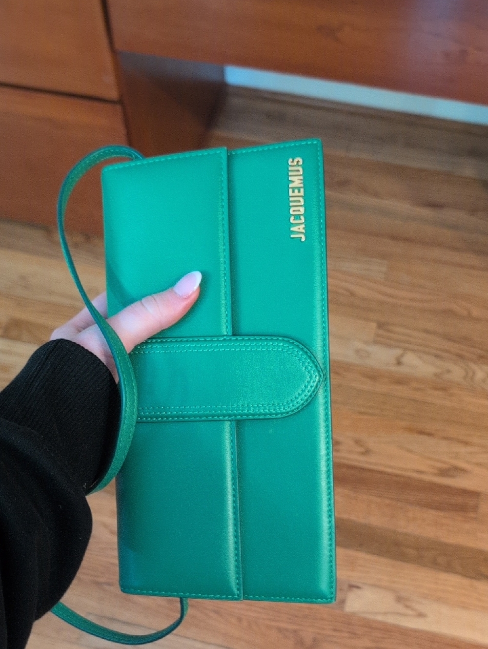Jacquemus Green Shoulder Bag with Flap and Tab - Picture 10 of 10